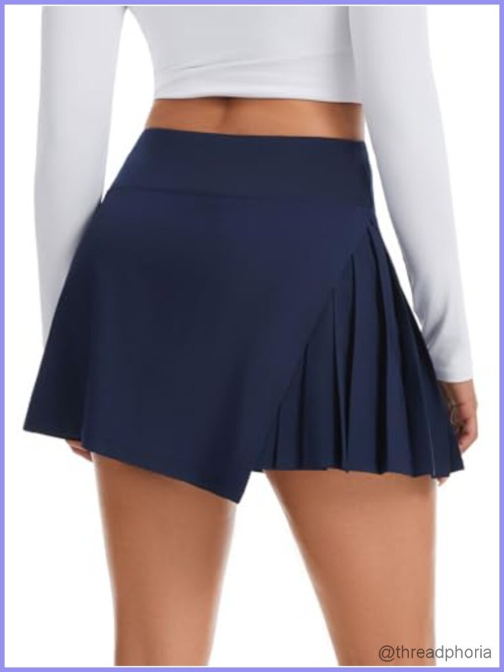Side Pleated Tennis Skort with Pockets High Waisted Athletic Skirt